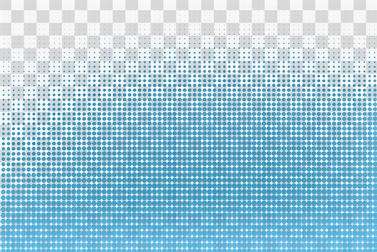 PSD png desenho em quadrinhos de fundo de movimento de grade com padrão de efeito de meio tom arte azul