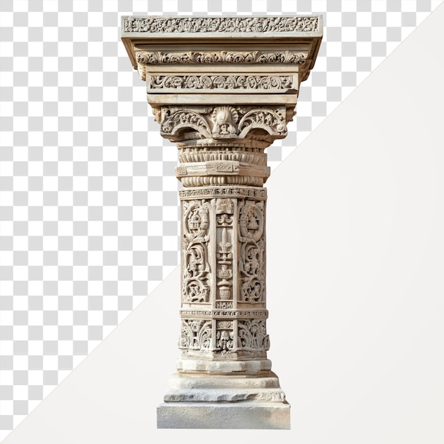 PNG Desenho intrincado de colunas de pedra antigas