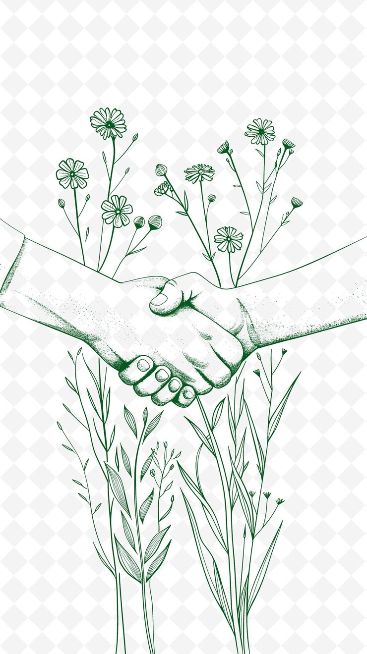 PSD png design di cartoline d'amicizia con cornice casuale design di stile de outline arts scribble decorative