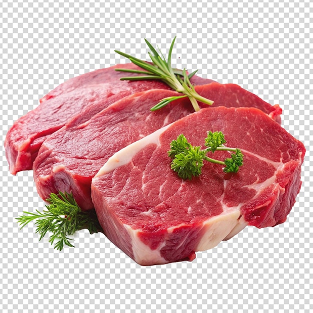 Png di carne fresca isolata su sfondo trasparente