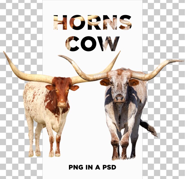 PSD png di red cow in un psd