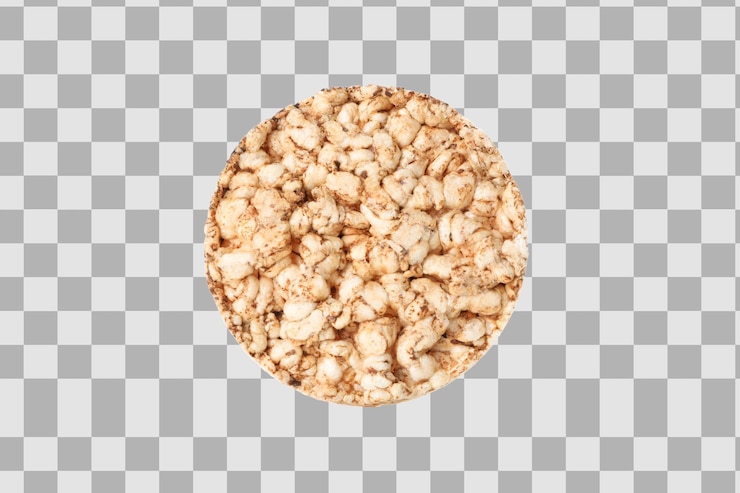 PSD png diet rice bread isolated on white background