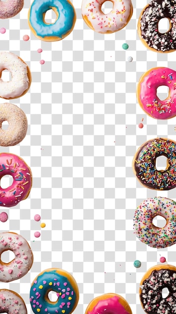 PNG Donuts doces de fundo salpicaduras