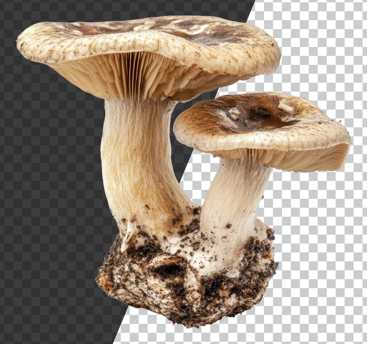 PSD png dos setas que crecen en un bosque durante el otoño