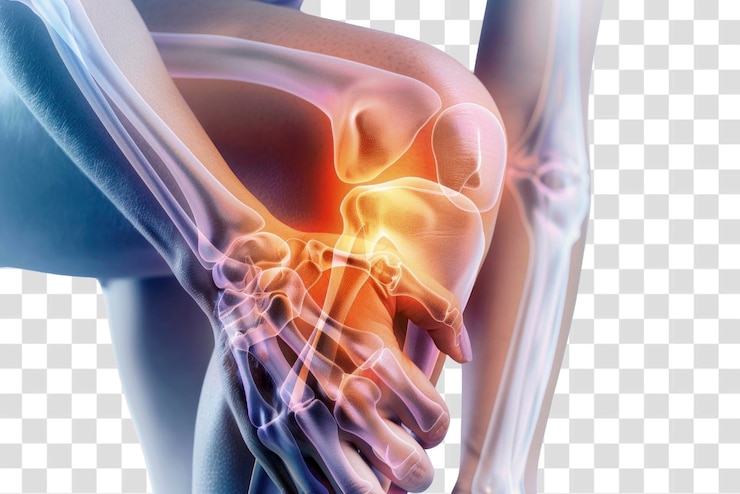 PSD png douleur articulaire illustration humaine médicale