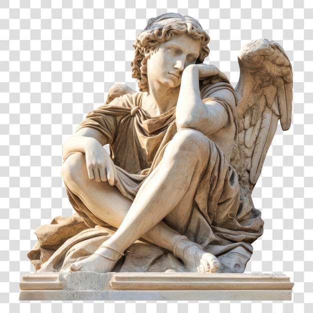 PNG Echte griechische Winkelskulptur Statue Engelkunst