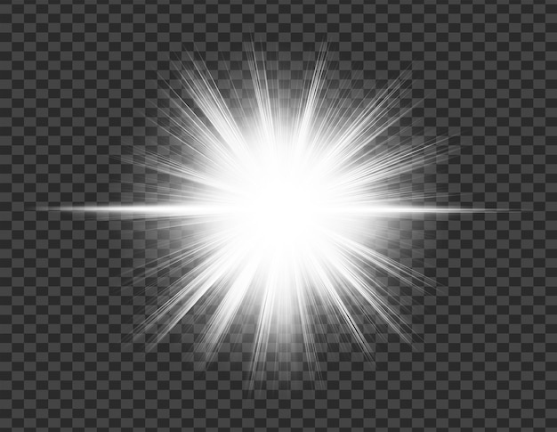 PNG Effetto di scoppio di luce bianca radiante