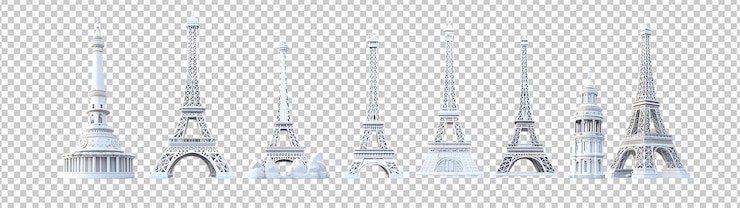 PSD png ein eiffelturm illustration wahrzeichen eiffel