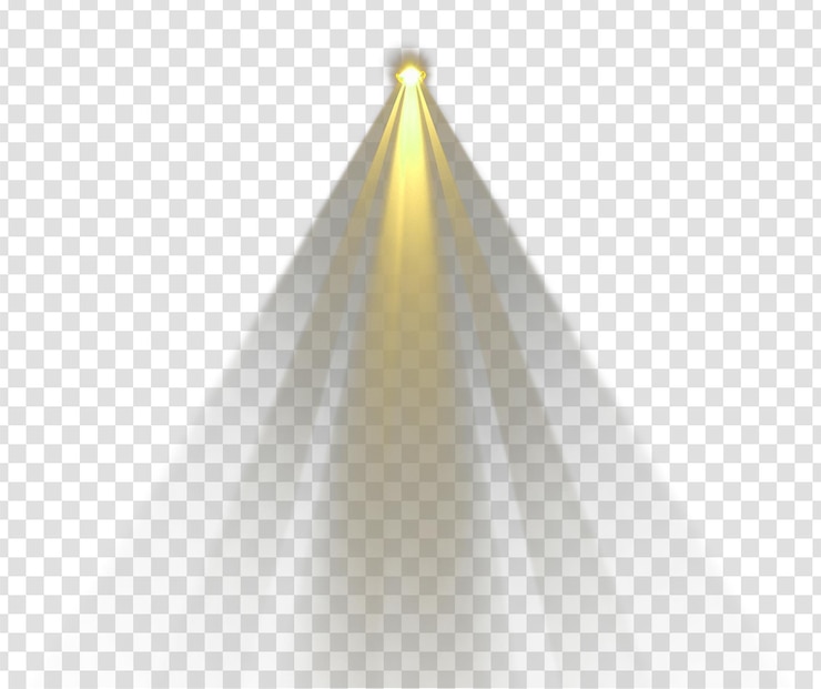 PSD png ein isolierter goldener lichtstrahl-effekt beleuchtung hintergrund-spotlight