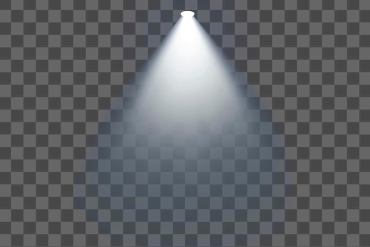 PSD png ein isolierter weißer blink-licht-effekt spotlight-beleuchtung theater