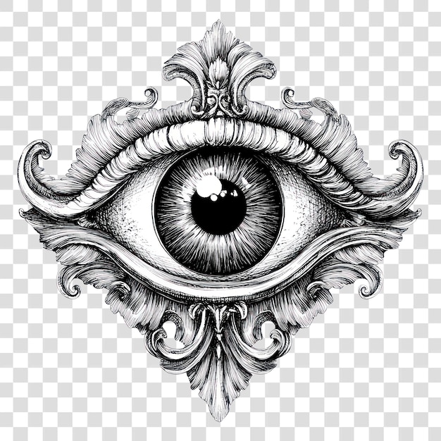 PNG Eine Auge-Illustration Zeichnung Vintage