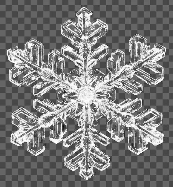 PNG Eine isolierte Schneeflocke Hintergrunddekoration kompliziert