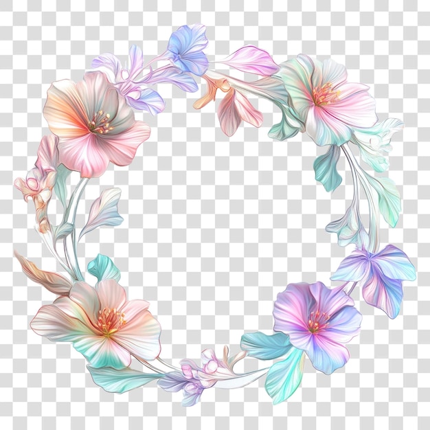 PNG Einfacher Blumenring Kunstillustration zart