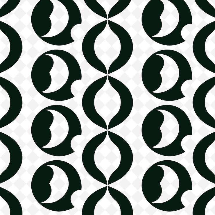 PSD png einfaches minimalistisches geometrisches muster im stil der usbekischen kreativen konturkunstkollektionen