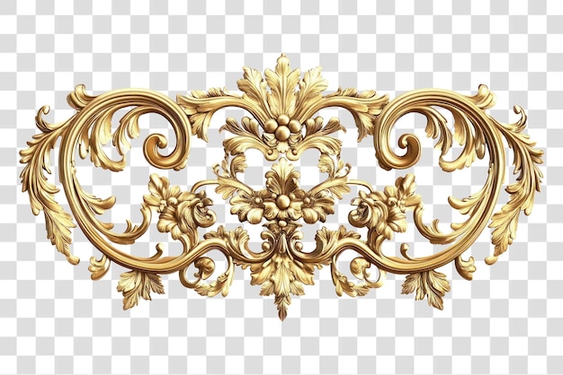 PNG elegante disegno ornamentale dorato