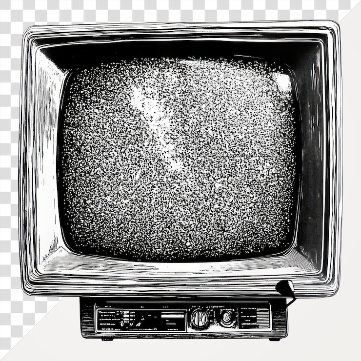 PSD png elektronik-fernsehbildschirm retro
