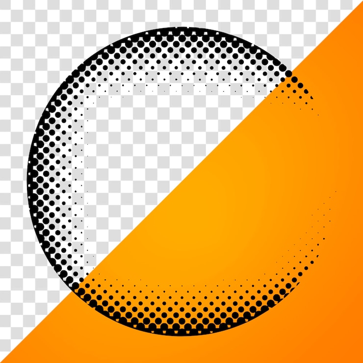 PSD png elemento de gradiente de meio tom preto fundo transparente