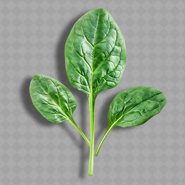 PSD png épinards légumes verts à feuilles lâches caractérisés par des légumes isolés propres et frais