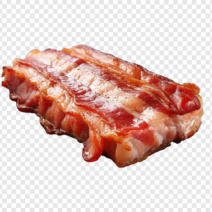 PSD png de estilo bacon aislado con fondo blanco ia generativa de dibujos animados