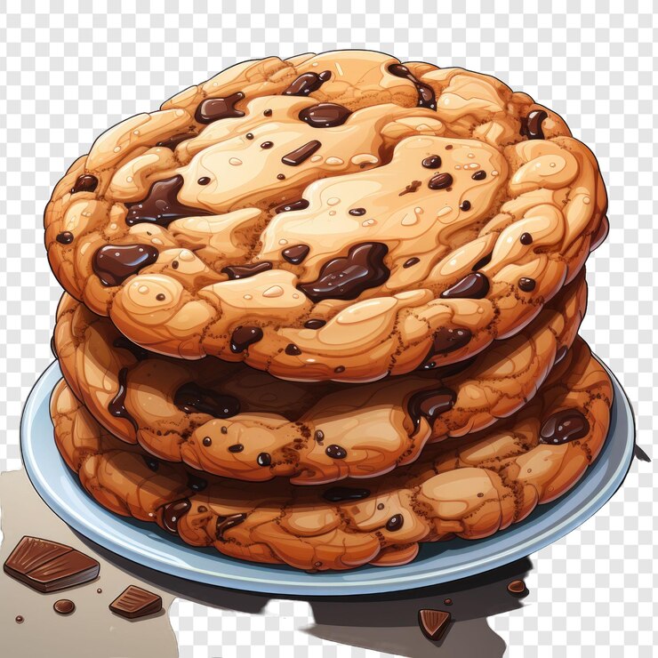 PSD png de estilo cookie aislado con ilustración de fondo blanco ia generativa