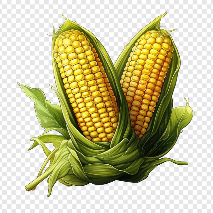 PSD png de estilo maíz aislado con ilustración de fondo blanco ia generativa
