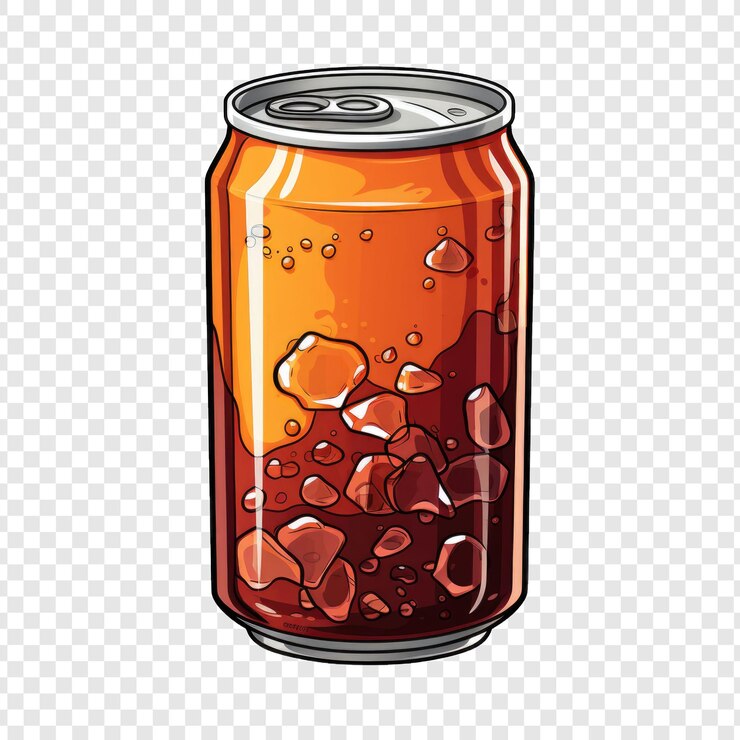 PSD png de estilo soda aislado con ilustración generativa de fondo blanco ia