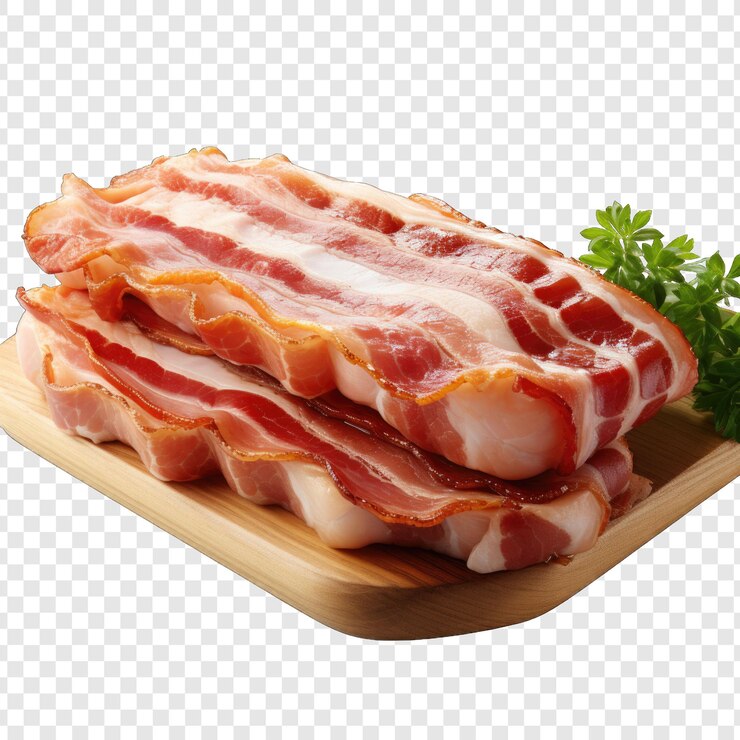 PSD png de estilo tocino aislado con ia generativa de fondo blanco