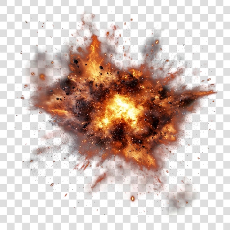 PSD png explosión de desechos cósmicos espaciales
