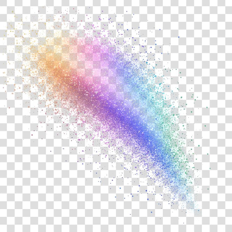 PSD png explosión de partículas abstractas coloridas