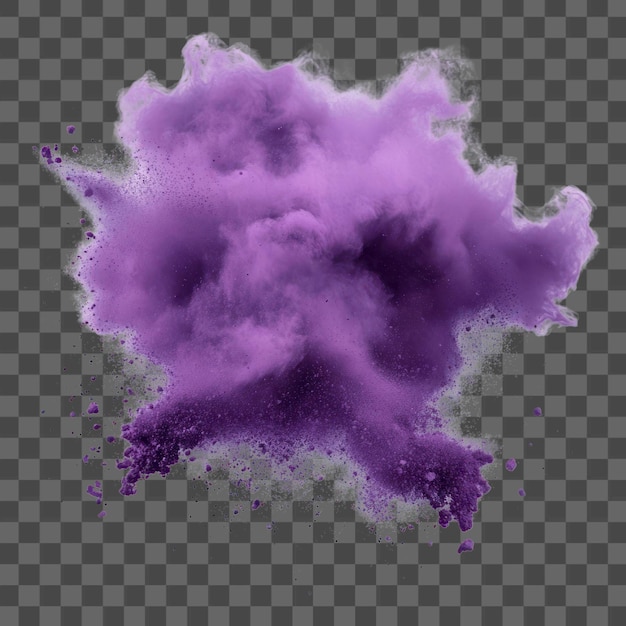 PNG explosion de poudre violette vibrante