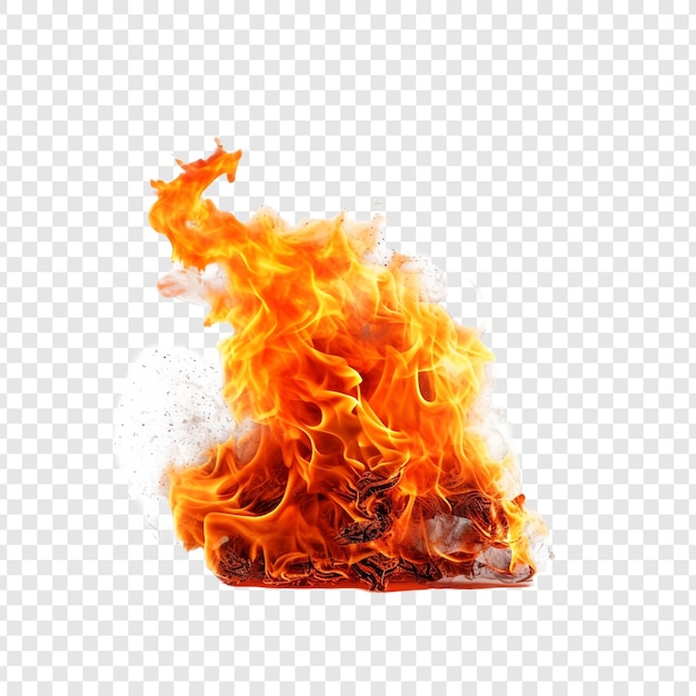 PSD png de feu isolé sur fond transparent