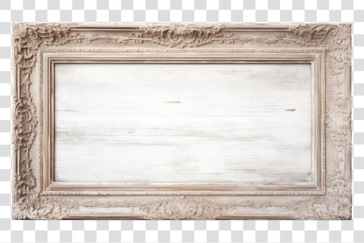 PSD png fondos de marco de madera vintage fondo blanco blanco