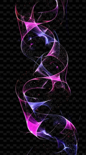 PSD png fractal tape decal com padrões recursivos e matemático criativo neon y2k forma decorativa