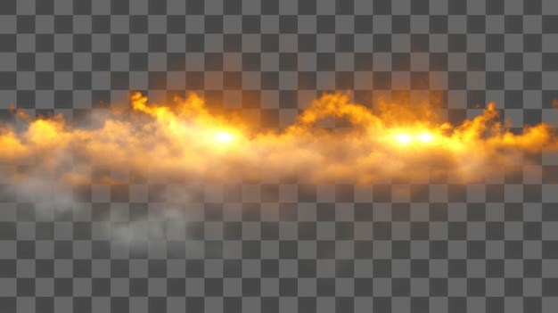 PNG Fuego atmosférico ligero de niebla densa