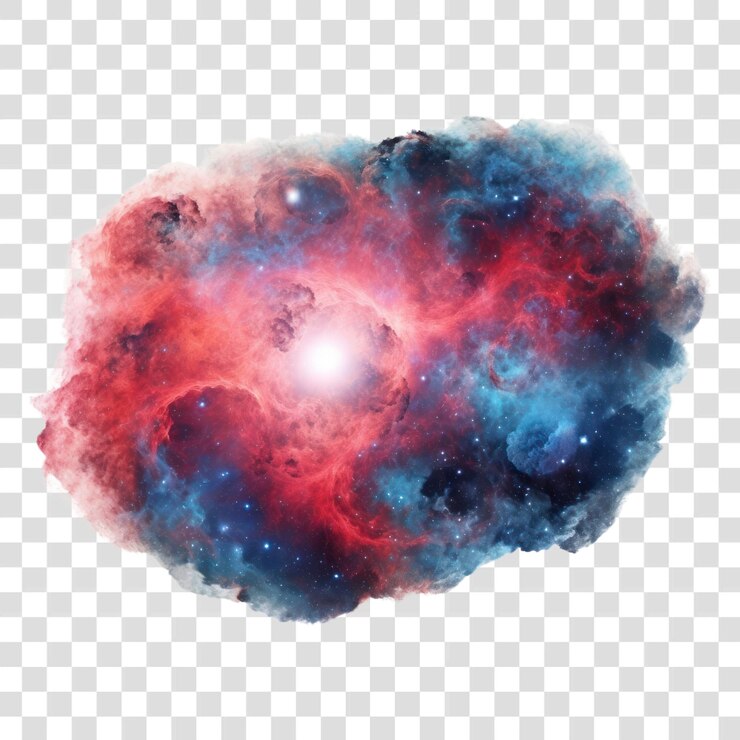 PSD png fundo de nebulosa cósmica colorida