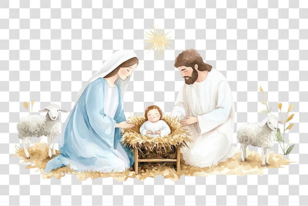 PNG Geburtstagsszene Schafe Baby Illustration