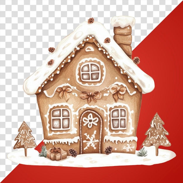 PNG Gingerbread House ilustração de pão de gengibre de Natal