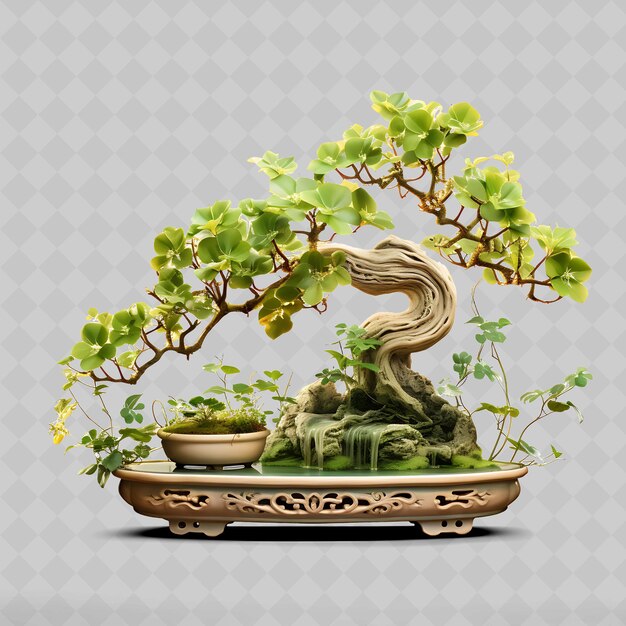 PSD png ginkgo bonsai marmor topf ventilatorförmige blätter ruhe und l durchsichtige vielfältige bäume dekor