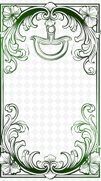 Png Good Luck Postcard Design con Lucky Frame Stile Design Deco Outline Arts Scribble Decorative