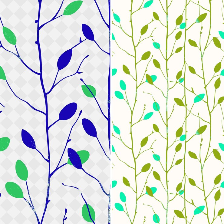 PSD png graciosas hojas de abedul con delicada silueta de gato y diseño artístico de contorno de patrón de la naturaleza sc