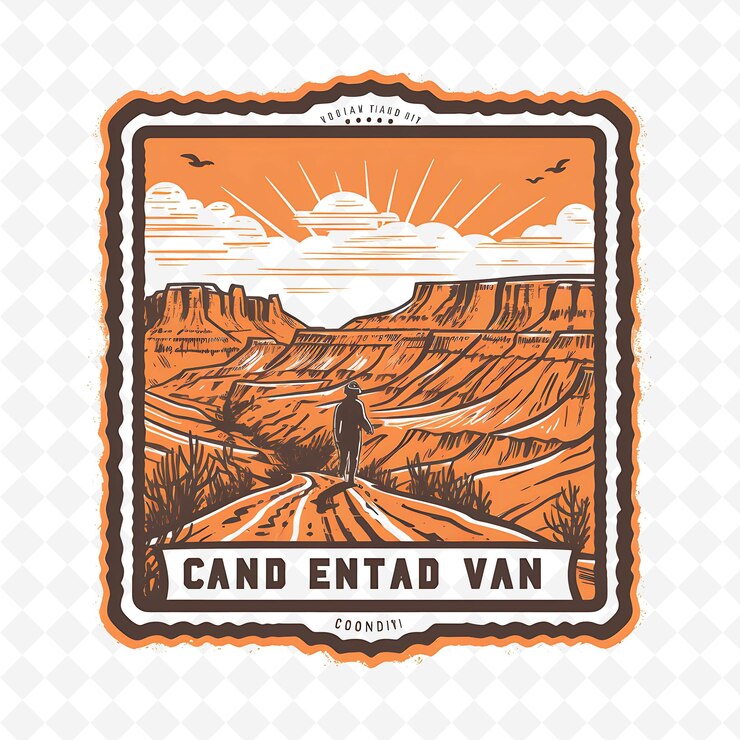 PSD png gran cañón con monocromo color naranja oxidado cañón vista d acuarela dibujada a mano paisajes
