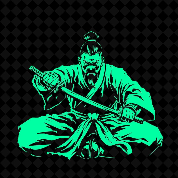 Png Guerreiro chinês com uma espada Dao Disciplinado e focado Rea Guerreiro medieval Forma de personagem