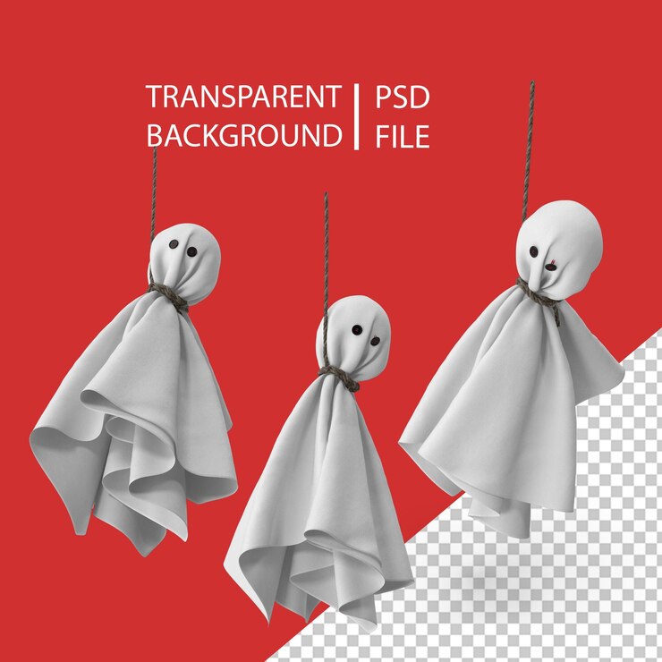 PSD png hantu halloween