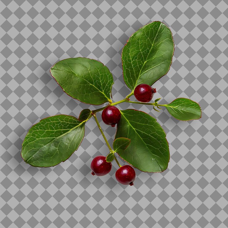PSD png hoja de arce ártico con forma de hoja redonda pequeña y g oscura vista superior objeto natural aislado
