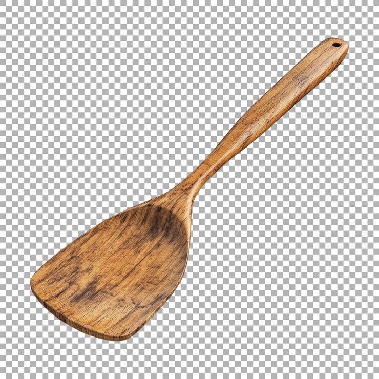 PSD png-holz-küchenlöffel auf durchsichtigem hintergrund ai generiert