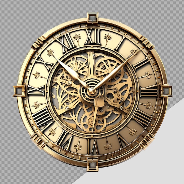 PSD png d'horloge isolé sur fond transparent