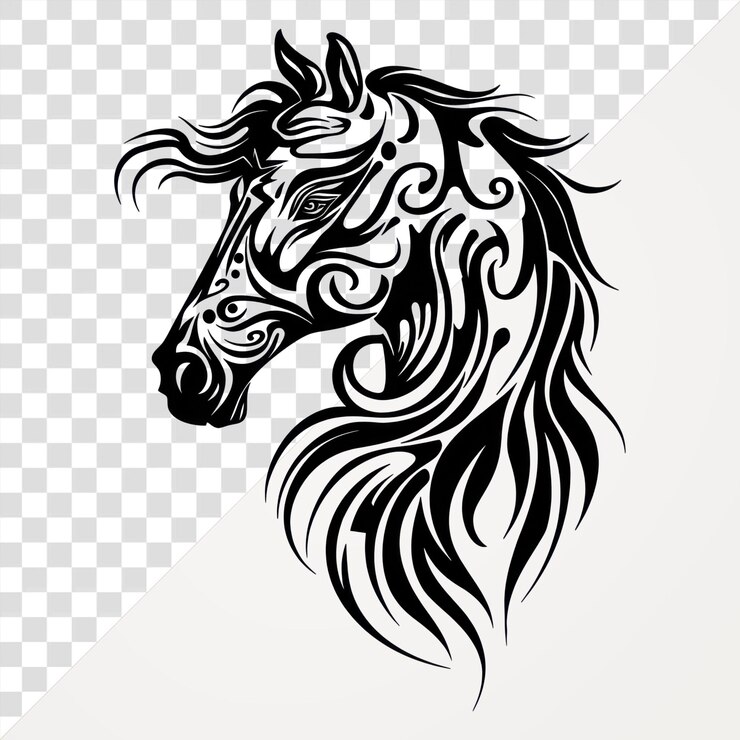 PSD png horse drawing animal mammal