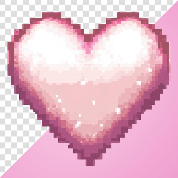 PNG icone di cuore rosa illustrazione pixel pixelata