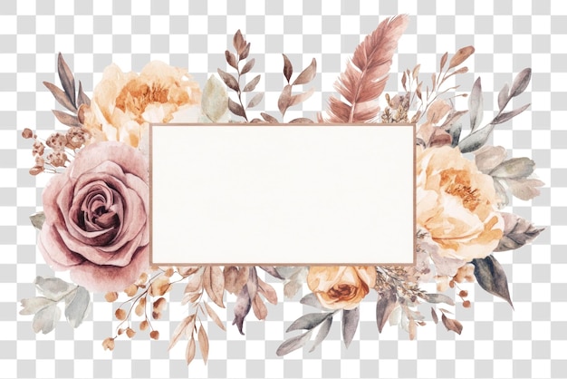 PNG Illustrazione di fiori in acquerello
