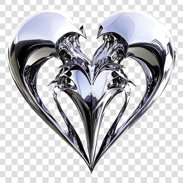 PNG Ilustración de diseño en forma de corazón futurista